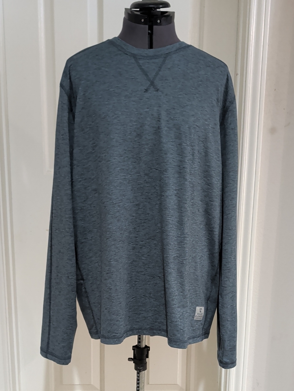Rugged Elements Men's Long Sleeve Crewneck Sweatshirt in Heather Blue XL